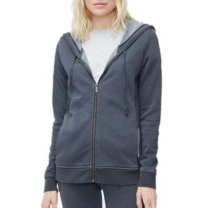 UGG Women's Zip Hoodie in Washed Gray/Navy